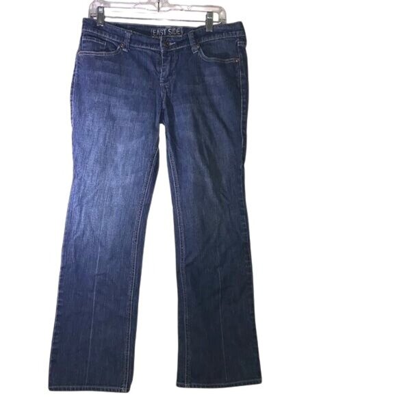 East Side New York & Company Womens Petite Straight Leg Jeans Size 12 Denim - Picture 1 of 10